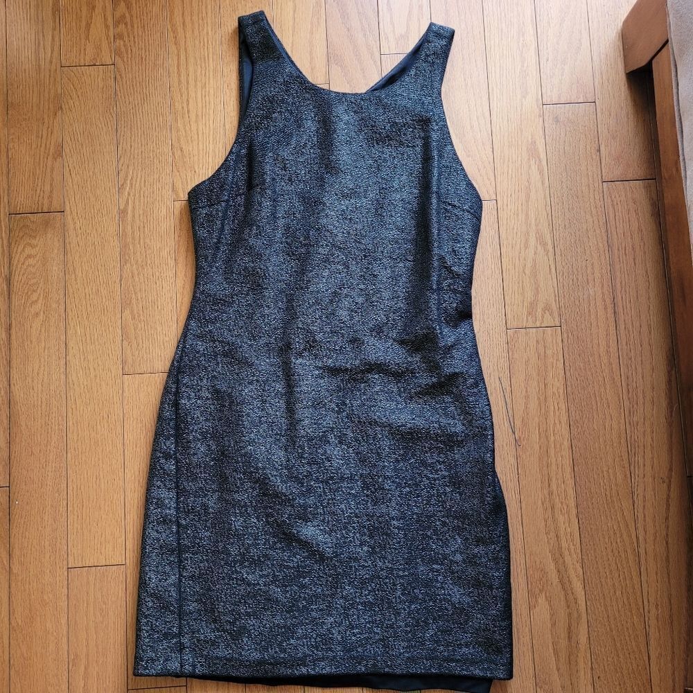 Halston Heritage Metallic Mini Sheath Dress (4)